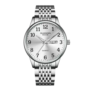 冠琴手表男士全自动石英表防水夜光高清数字表盘腕表送长辈送爸爸