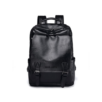 男士电脑真皮双肩包时尚旅行背包