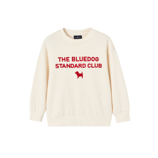 BLUEDOG蓝狗秋冬韩国童装男女童字母BI装饰卫衣印花上衣