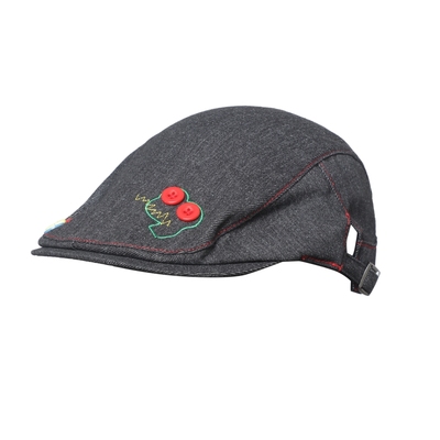 PuffFrog贝雷帽男女牛仔纽扣