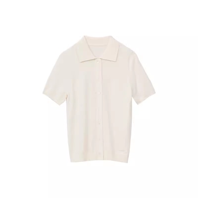 BLUEWEDIAN德国扬子纱小翻领短袖开衫针织半身裙套装秋季