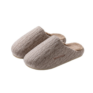 加厚毛绒保暖棉拖鞋女冬季高级感男士家居家用室内防滑外穿棉拖鞋