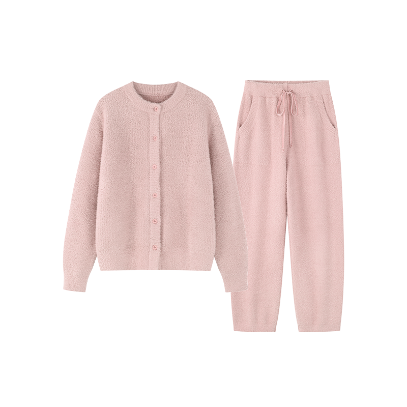 sofu仿貂绒半边绒家居服睡衣套装