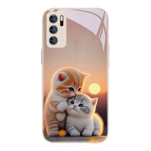 适用华为mate40手机壳mate60pro/pura70新款p60情侣nova10可爱12活力版猫p50荣耀100/90gt/p40/p30玻璃20套13