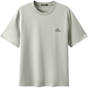 gxg.jeans男装 后背趣味印花潮流宽松圆领短袖T恤男生 25夏季新款