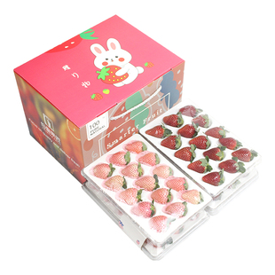 顺丰空运2\4斤礼盒装丹东现摘99草莓大果现摘新鲜水果送礼