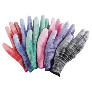 PU浸胶涂指涂掌尼龙手套劳保工作耐磨防滑干活打包薄款涂胶防静电