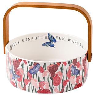 川岛屋结婚果盘红色新婚喜盘婚礼摆盘婚庆用品乔迁之喜糖果干果盘