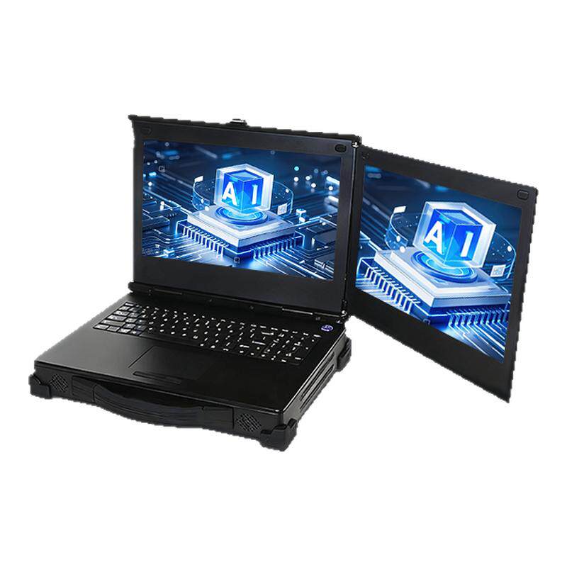 研涛双屏三防加固笔记本RTX4090m应急指挥多屏终端i9-14代便携式移动工作站工控一体机电脑服务器工业计算机