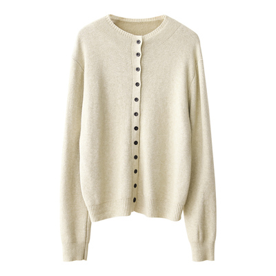 小耳出品多扣小高领彩色针织开衫