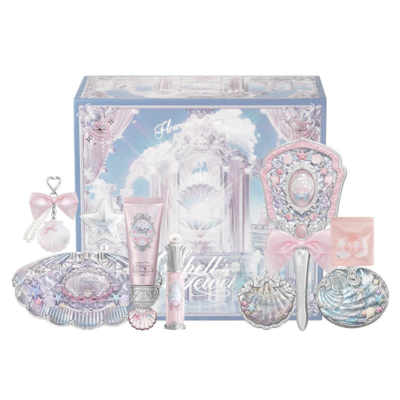 【彩妆礼物】花知晓贝壳珍珠精华唇蜜腮红妆前海洋礼盒旗舰店