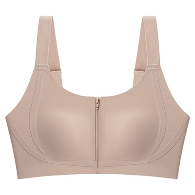 前拉链大胸显小运动内衣防震背心