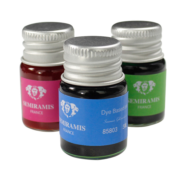 Semiramis彩色金粉墨水唯美创意钢笔墨水玻璃蘸水笔彩墨手帐记5ml