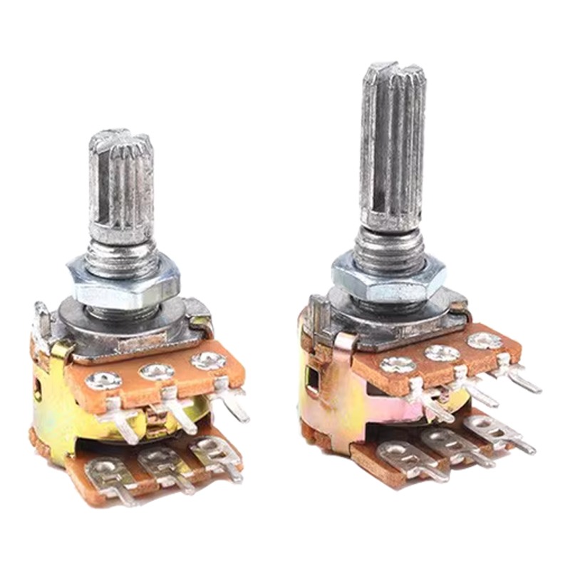 WH148双联 短柄长柄电位计B1k2k5k10k50k100k200k250k500k 1M