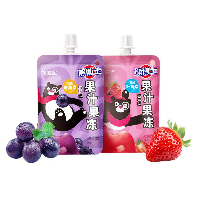 徐福记果汁果冻150g葡萄味草莓味