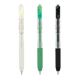 爱好觅镜按动中性笔黑色0.5mm高颜值刷题碳素笔子弹头按压式水笔