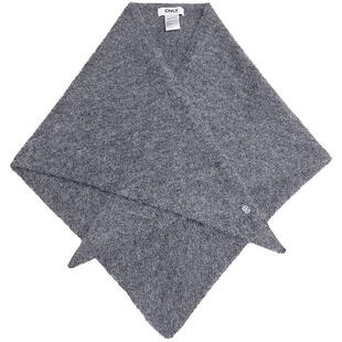 ONLY2025冬季新款柔软亲肤棉绒材质保暖配饰三角巾灰色围巾女