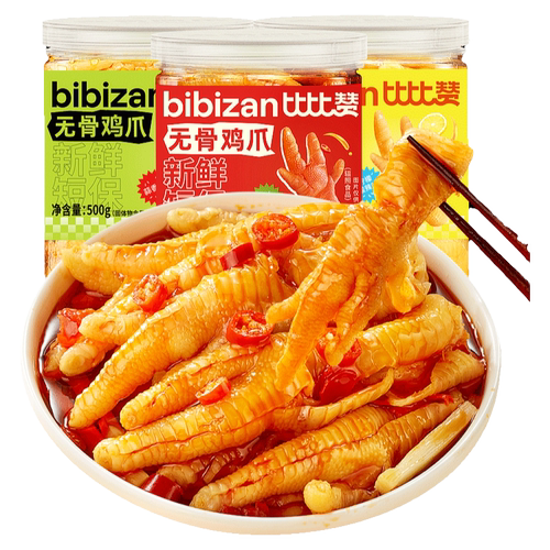 比比赞无骨鸡爪脱骨凤爪解馋零食