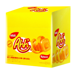 印尼进口丽芝士richeese雅嘉奶酪芝士味玉米棒160g膨化零食品小吃