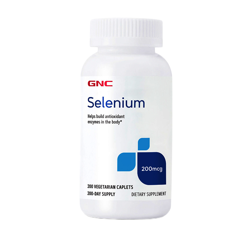 GNC健安喜硒元素片200mcg*200片/瓶硒片补硒天然酵母硒selenium