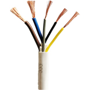 空调专用线铜芯2粗2细4 5芯2X2.5+3*0.75/0.5平方电源信号护套线