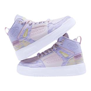 乔丹休闲女鞋高帮百搭板鞋冬季新款皮面防水厚底增高加绒运动鞋女