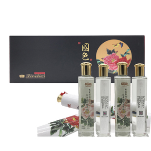 山东菏泽名酒单县四君子浓香型52度白酒国色270ml*4瓶礼盒装礼品