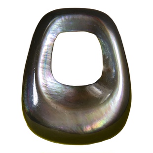 天然黑蝶贝壳雕几何长方梯形手作工材料DIY吊坠耳环配饰镶嵌配件