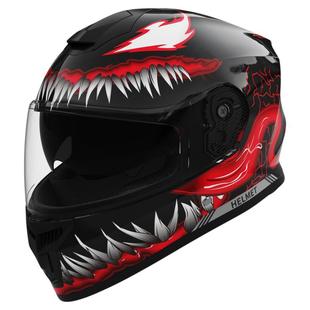 3c认证摩托车全盔男式漫威毒液头盔冬天防寒保暖内外双镜安全帽女