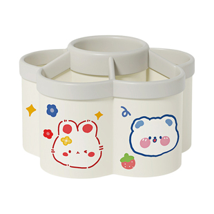 360度旋转加厚多功能笔筒可爱儿童桌面文具收纳学生大容量笔盒ins