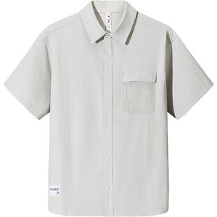 【林孝埈同款】安踏冰丝短袖衬衫男款宽松凉感翻领上衣152527160