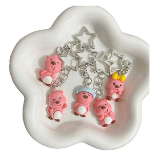 星星海狸露比loopy小挂件钥匙扣ins可爱情侣闺蜜礼物学生书包挂饰