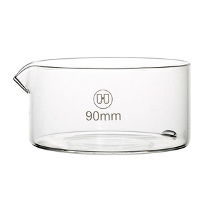 包邮华鸥玻璃结晶皿实验室高硼硅耐高温具嘴型平底皿直径50-300mm