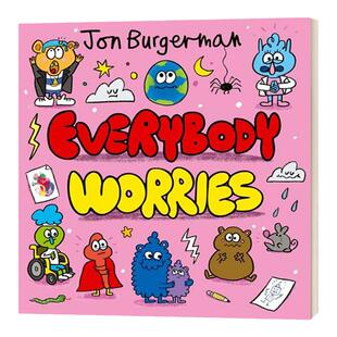 人人都会担心 英文原版 Everybody Worries 英文版 Jon Burgerman幽默涂鸦科学绘本 jon Burgerman 进口英语原版书籍