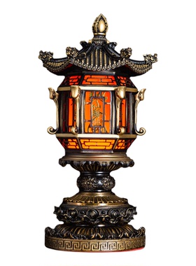 道家复古宫灯LED长明供奉灯
