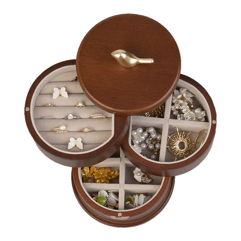 结婚礼物新婚订婚送礼实木质高档首饰收纳盒饰品盒送闺蜜伴手礼物