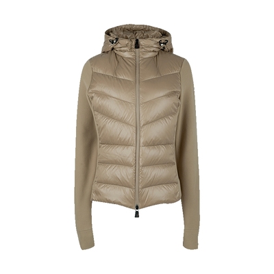 Moncler连帽拉链长袖羽绒服女