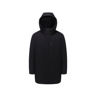 波司登2025冬新款男士中长款商务鹅绒可脱卸内胆羽绒服B250244157