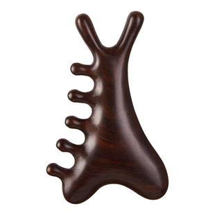 黑檀木四合一多功能头皮按摩梳子头部经络脸部疏通神器梳头脱发防