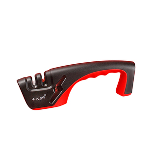 十八子作磨刀器红色家用磨菜刀剪刀磨利神器强力磨刀工具快速简易