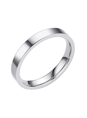 小众冷淡风钛钢简约情侣对戒