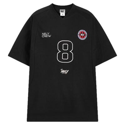 小尼力速干凉感解构拼接v领短袖