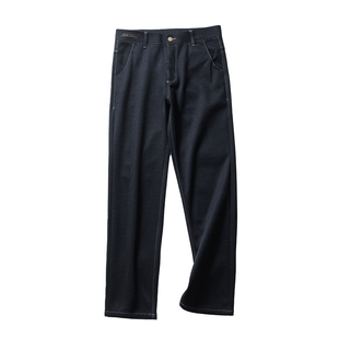 甄选绵羊毛!做工精密!秋冬男士高端商务休闲弹力原色直筒牛仔裤