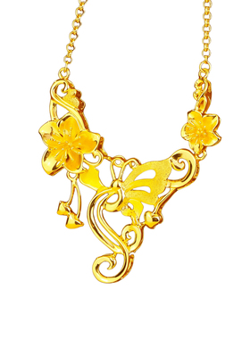 结婚假五金蝶恋花项链订婚五金