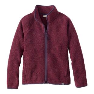 L.L. Bean宾恩女外套羊毛夹克全拉链立领秋冬季保暖加绒加厚美版