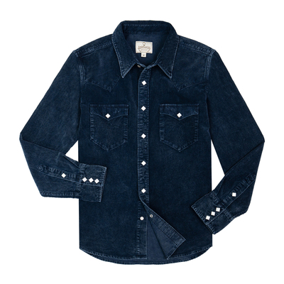 非RRL经典袋花灯芯绒西部衬衫