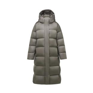 DESCENTE迪桑特WOMEN’S SKI STYLE防风袖女士连帽长款亮面羽绒服