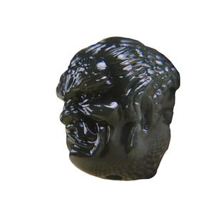 和田玉一念之间佛魔吊坠塔青玉单珠散珠天然手串配珠文玩配饰促销