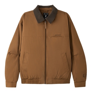 Skechers斯凯奇棉服26男女款时尚翻领宽松梭织外套 L126U001/0634