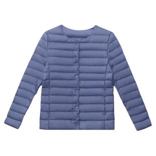 白鸭绒轻薄内胆打底羽绒服女2025年新款冬季妈妈女士无领棉袄外套